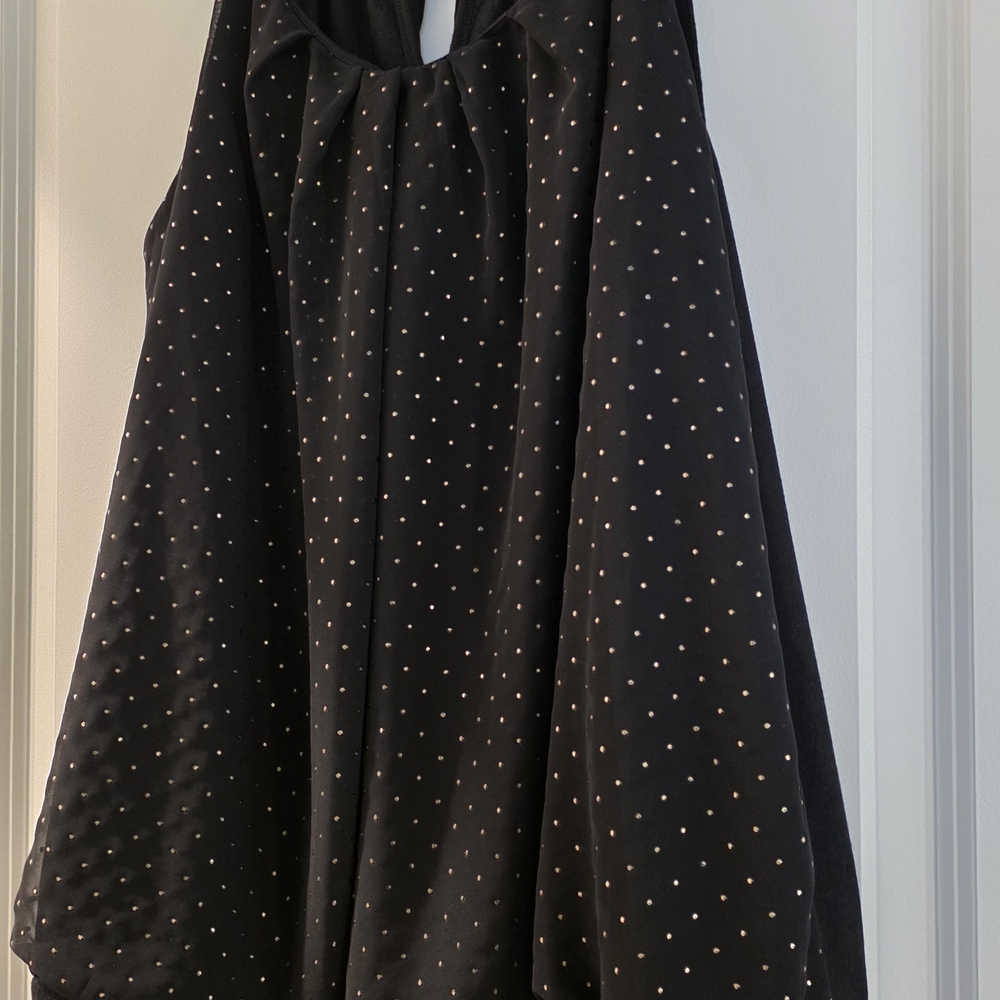 Black Polka Dot Halter Top